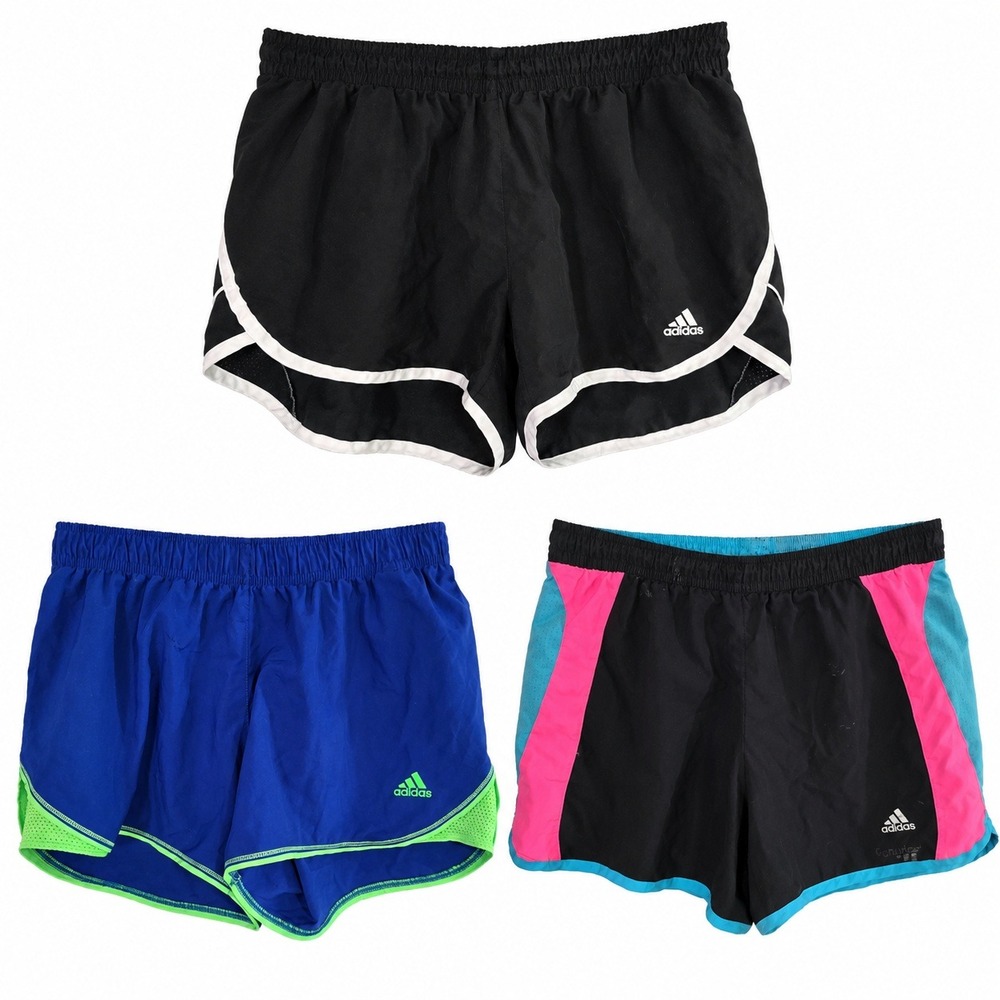 Adidas Lot of 3 Running Shorts Womens Medium Multicolor Athletic Activewear EUC
